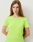 American Vintage Gamipy Short Sleeve Crew Neck T Shirt Fluo