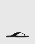 St Agni Suede Opanka Slide Black Coffee