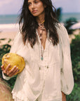 Spell Ines Boho Blouse Light Sand Cream