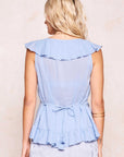 Spell Fleur Frill Sleeveless Blouse Lagoon Purple