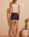 Spell Lasiandra Lace Mini Skirt Deep Violet Purple