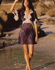 Spell Lasiandra Lace Mini Dress Deep Violet Purple