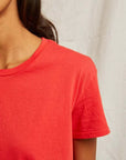Perfectwhitetee Harley Cotton Boxy Crew Tee Poppy Red