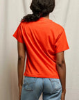 Perfectwhitetee Hendrix Cotton Boxy V Neck Tee Tomato