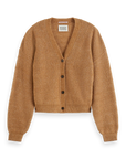 Scotch and Soda Fuzzy Relaxed Cardigan Tobacco