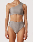 Zulu and Zephyr Pewter Rib Top.