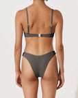 Zulu and Zephyr Charcoal Stripe Curve Brief