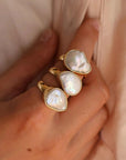 Murkani Of the Sea Baroque Pearl Ring Gold