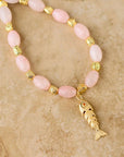 Indigo and Wolfe Goia Rose Necklace
