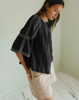 Indi and Cold Belle Sleeve Blouse 900 Nero