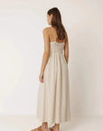 Indi and Cold Strappy Gingham Dress Beige