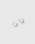Arms of Eve Jean Silver Huggie Earrings