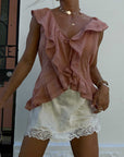 Spell Dubois Bias Mini Skirt Pearl