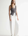 Elka Collective Laguna Knit Vest Dark Chrome Lurex