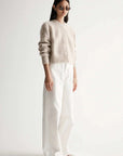 Elka Collective Abigail Knit Cardigan White Marle