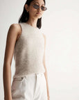 Elka Collective Abigail Knit Tank White Marle