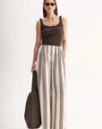 Elka Collective Milo Stripe Pant Chocolate Stripe