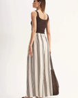 Elka Collective Milo Stripe Pant Chocolate Stripe
