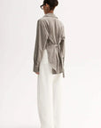 Elka Collective Emry Stripe Shirt Taupe Stripe