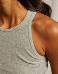 Perfectwhitetee Kravitz Fine Rib Tank Heather Grey