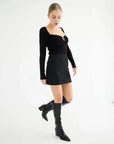 La Tribe Leone Knee High Boot Black