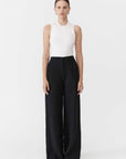 Agni Linen Wide Leg Pants Black