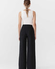 Agni Linen Wide Leg Pants Black