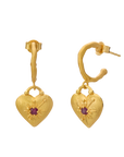 Murkani Love You Large Heart Hoop Earring Gold