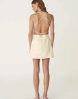 Rowie Lucia Linen Mini Dress Butter Creme