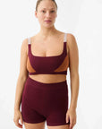 Nagnata Organic Colour Block Bralet Mulberry