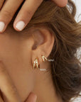 Arms of Eve Jean Gold Huggie Earrings