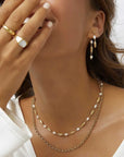Arms of Eve Mimi Pearl and Gold Earrings
