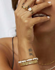Arms of Eve Cleo Gold and Mother of Pearl Ring