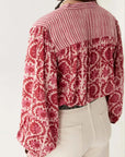 Maison Hotel Leandra Blouse Flamingo Grooves Hot Pink