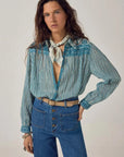 Maison Hotel Maria Shirt Mediterranean Stripes Blue Ink