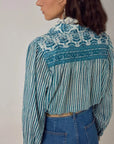 Maison Hotel Maria Shirt Mediterranean Stripes Blue Ink