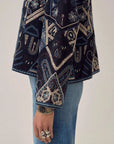 Maison Hotel Pati Jacket Blue Mosaic