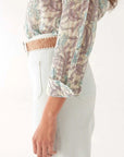 Maison Hotel Ramona Blouse Purple Paradise Hawaiian Blue