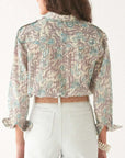 Maison Hotel Ramona Blouse Purple Paradise Hawaiian Blue