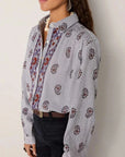 Maison Hotel Sophie Blouse Striped Meadow