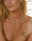 Arms Of Eve Marcella Double Stack Necklace Gold