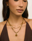 Arms of Eve Mason Necklace Tiger's Eye Gold