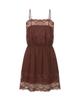 Spell Mila Lace Mini Dress Fudge