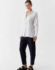 Morrison Jaxon Linen Shirt White