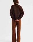Morrison Albi Knit Pullover Toffee Stripe