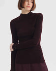 Morrison Talia Long Sleeve Merino Knit Top Espresso