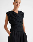Morrison Celine Wrap Top Black
