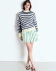 American Vintage Womens Sweater Nenybay Polar Melange Striped