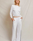 Perfectwhitetee Nadia Travel Wide Leg Sweatpant White