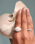 Murkani Of the Sea Baroque Pearl Ring Silver